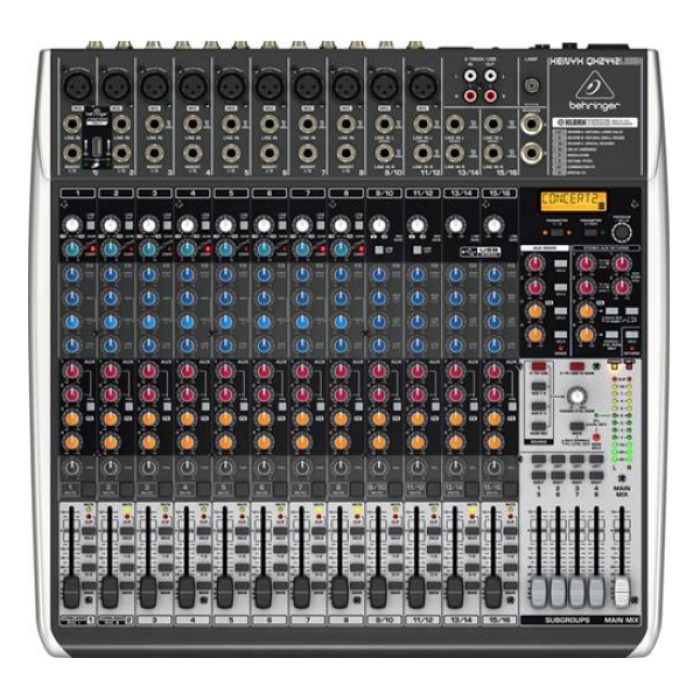 Consola de Mezcla Analogica Behringer Xenyx QX2442USB, 8 Canales Mono y 4 Estereo, Efectos, USB - Image 1