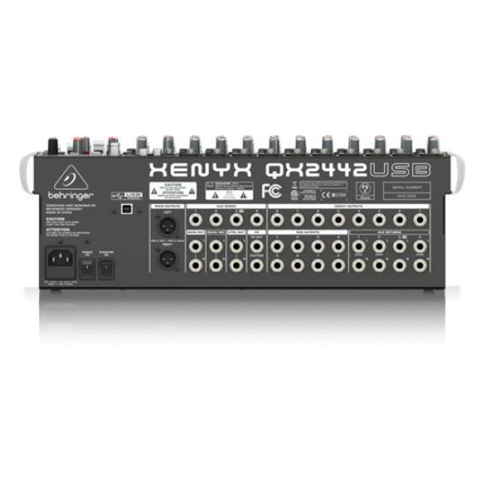 Consola de Mezcla Analogica Behringer Xenyx QX2442USB, 8 Canales Mono y 4 Estereo, Efectos, USB - Image 3