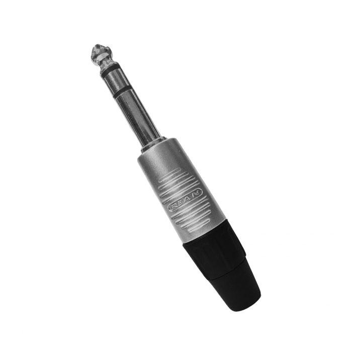 Ficha Conector Plug 6.5 Stereo Rean RP3C, Metalico - Image 1