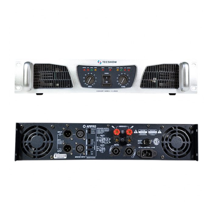 Amplificador de Potencia AnalÃ³gica Tecshow Concert C:2600  - 2x500W RMS - Image 3