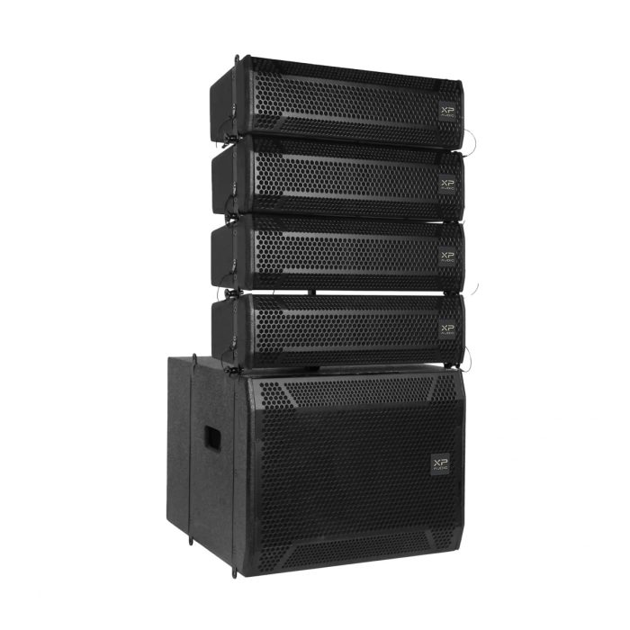 Sistema Line Array Activo XP Audio LA412 - 4 MÃ³dulos 4" y un Subwoofer 12" 800W RMS - Image 1