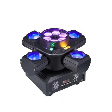 Mini Cabezal Movil Multiefecto led con laser 4 en 1 Macrolite Squad, 80w - Image 6