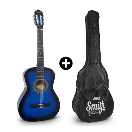 Guitarra Clásica Smith Azul Sunburstst Funda Incluida - Image 3
