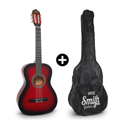 Guitarra Clásica Smith Roja Sunburstst Funda Incluida - Image 3