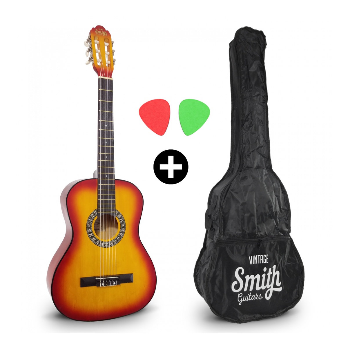 31598_4.jpg Guitarra Clásica Smith Sunburstst Funda Incluida - Image 1