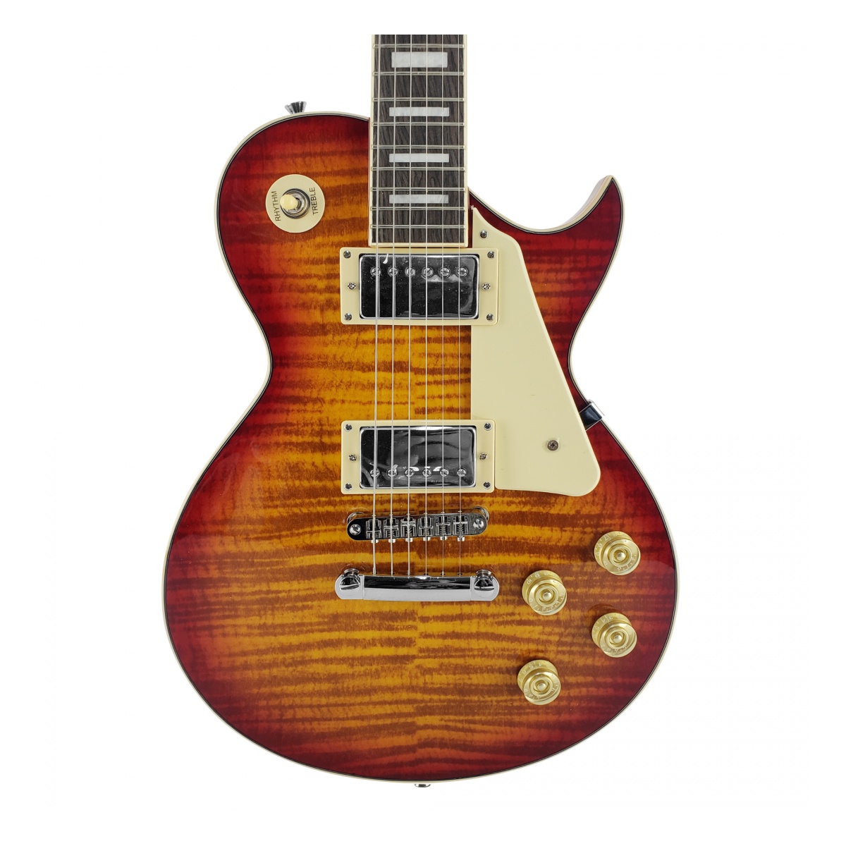 37088_4.jpg Guitarra Electrica Smith Les Paul Roja Sunburst GLS120 - Image 1