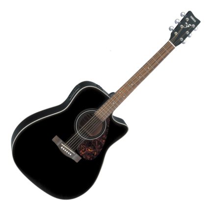 Guitarra Electroacustica Yamaha FX370CBL con Corte, Negra - Image 2
