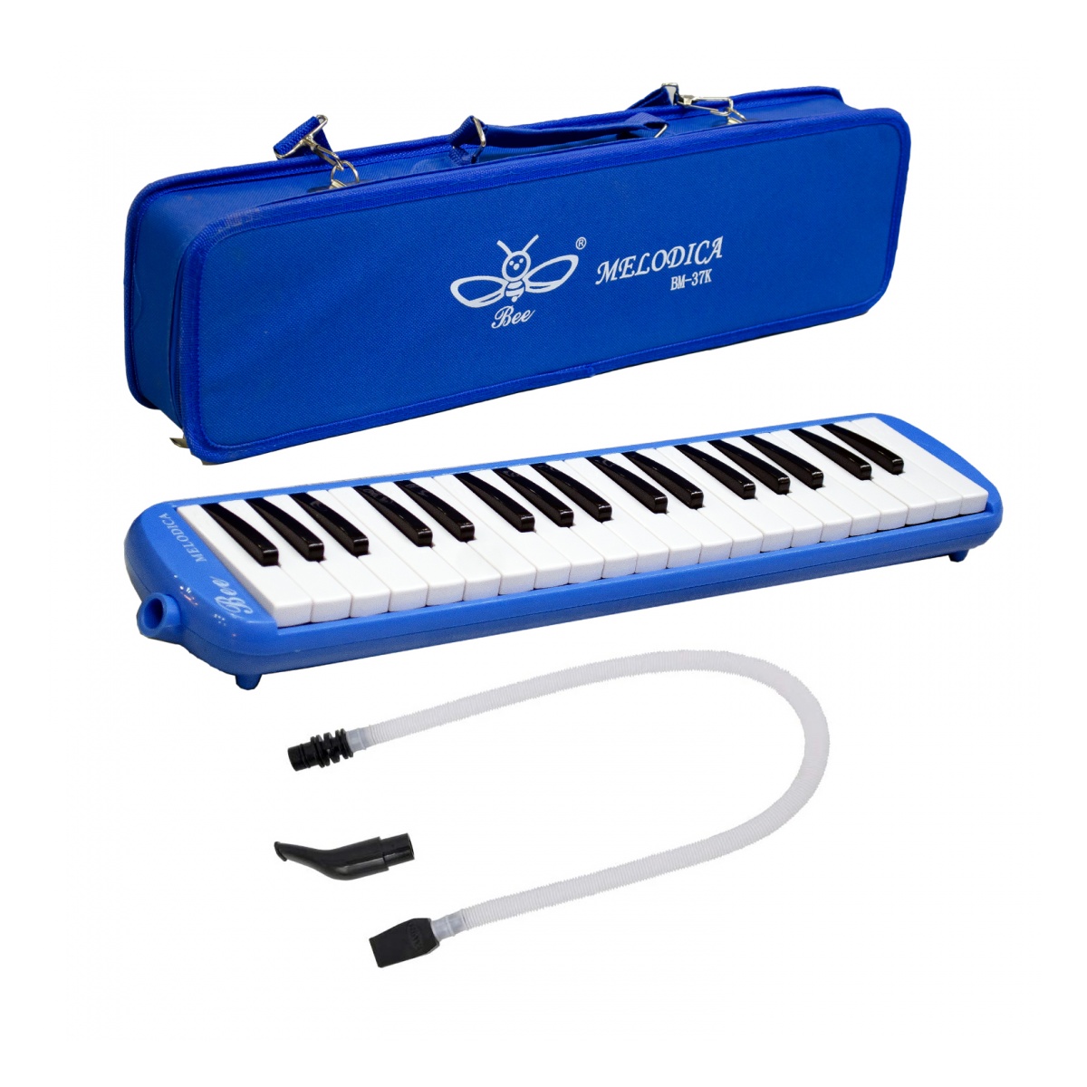 62137_4.jpg Melódica A Piano Bee 37 Notas con Funda Manguera Color Azul - Image 1