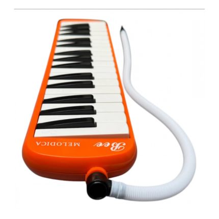 Melódica A Piano Bee 32 Notas con Funda Manguera Color Naranja - Image 4