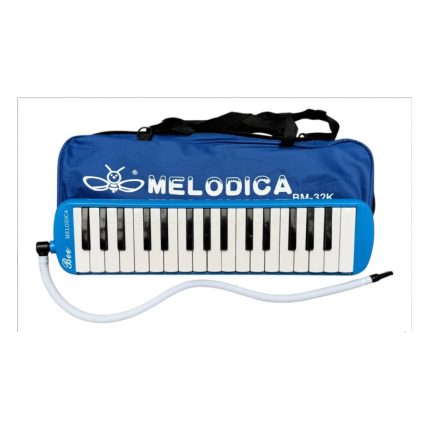 Melódica A Piano Bee 32 Notas con Funda Manguera Color Celeste - Image 4