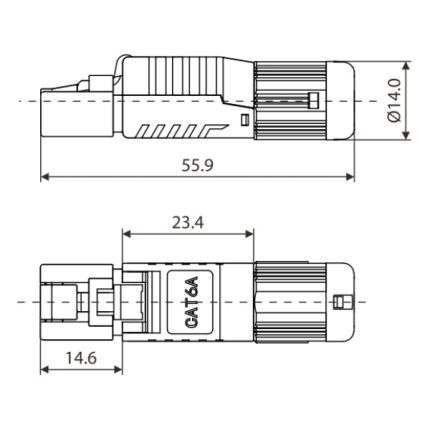Ficha Conector de Red UTP RJ45 Cat6 Roxtone RJ45C6A-MH - Image 3