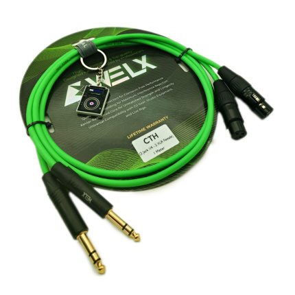 Cable TRS 6.3mm a Canon XLR Hembra 2x2 Welx CTH 1m - Grabacion Estudio Escenario - Image 2