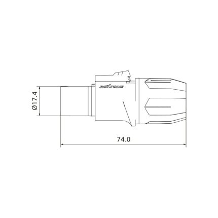 Ficha Conector Powercon Blanco Macho (Out) Roxtone Rac3Fco - Image 3