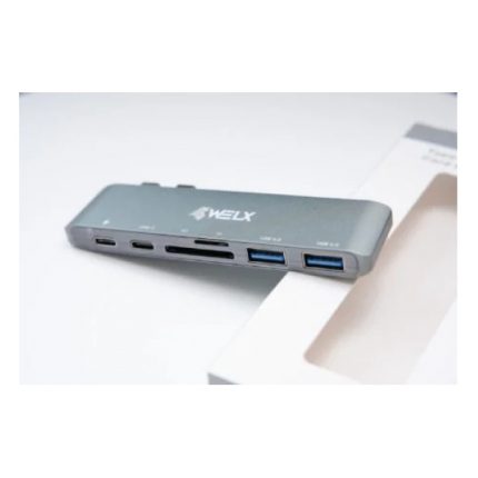 Travel Hub USB-C Welx WL6 - 6 Puertos 5Gbps SD microSD Carga Rapida - Image 3