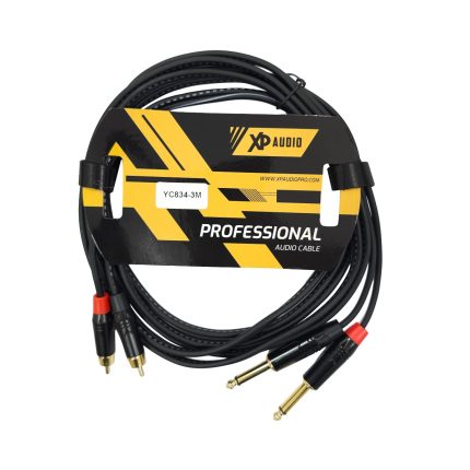 Cable 2 Plug Mono a 2 RCA Macho 3 Metros XP Audio YC834-3M - Image 2