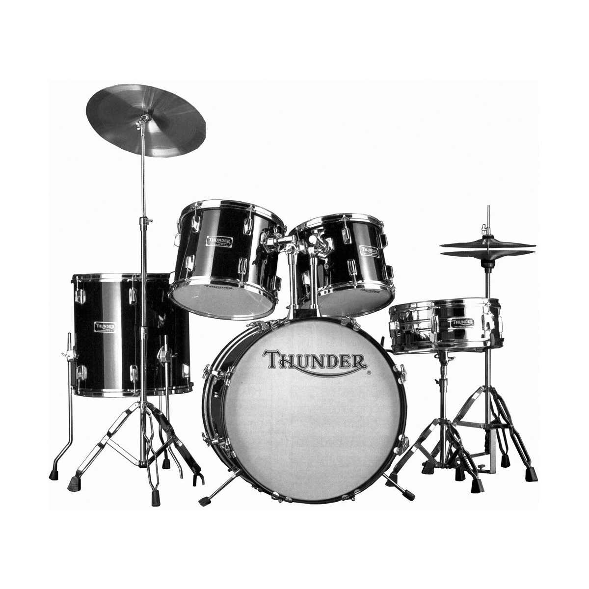 65957_4.jpg Batería Acústica Thunder JBP0901-BK THU 5 Cuerpos Negra - Imagen 1