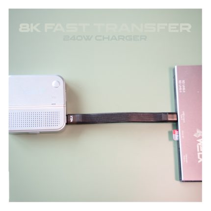Cable Corto USB-C a USB-C WELX USB F5 de 13 cm con PD 3.1 240W y 8K - Imagen 3