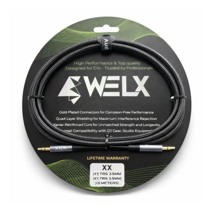 Cable de Audio Miniplug 3.5 mm a Miniplug 3.5 mm WELX Serie XX de 1.5 m