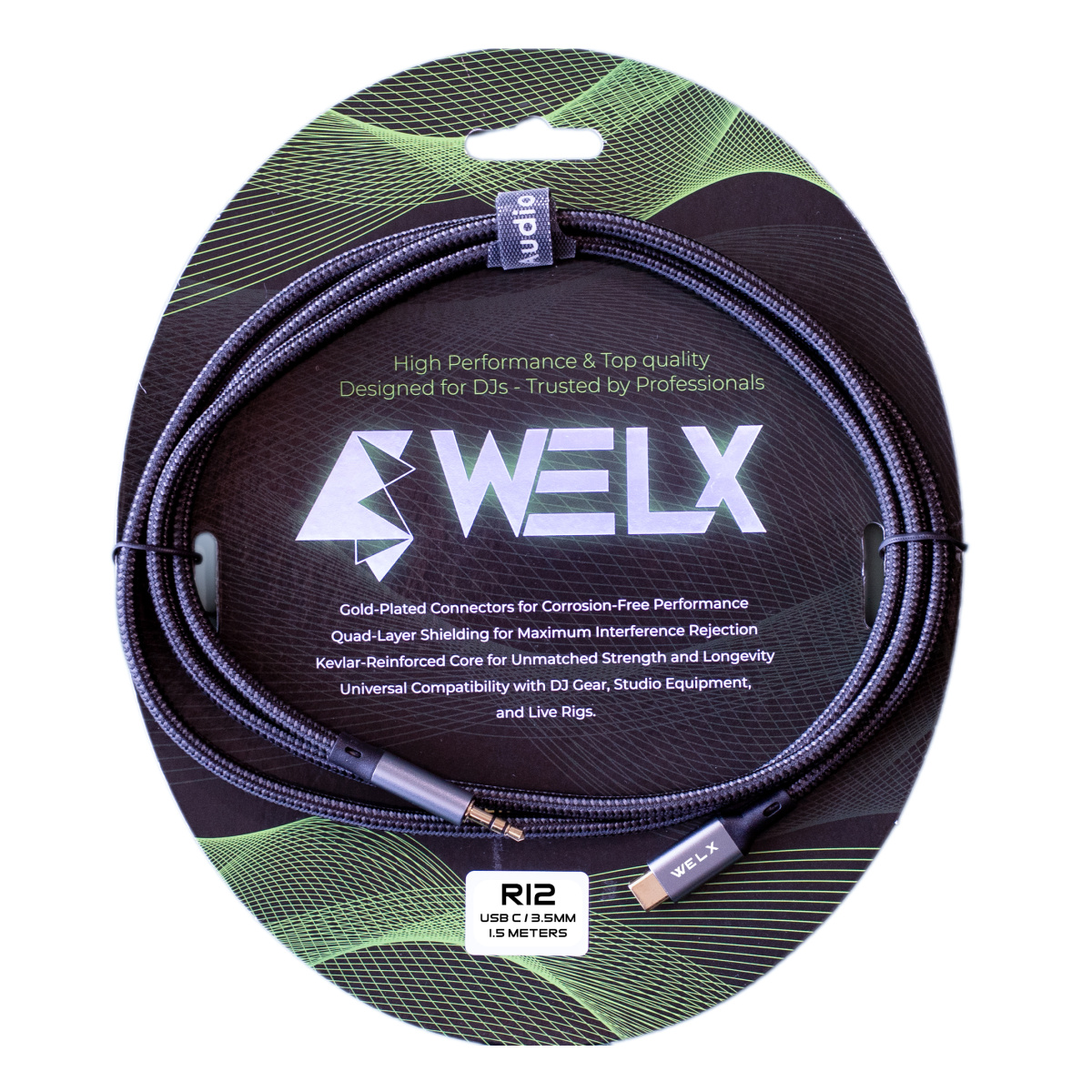 70671_4.jpg Cable Adaptador USB-C a Miniplug 3.5 mm TRS WELX USB R12 de 1.5 m - Imagen 1